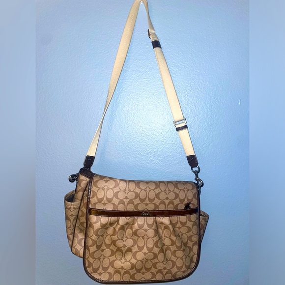 Coach signature logo bag coach messenger bag coach laptop y2k travel work bag - Picture 14 of 14